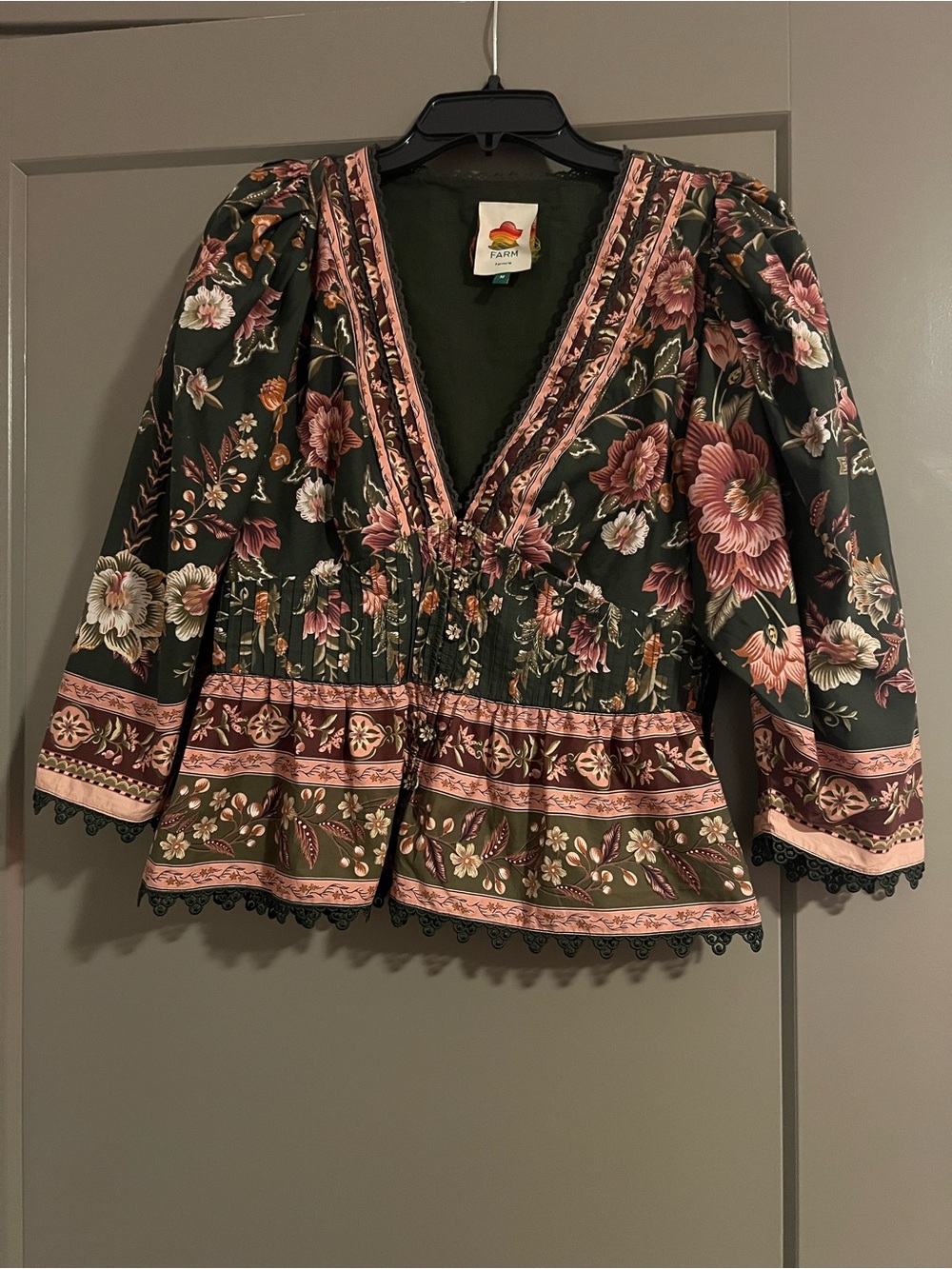 Flowering Garden Tree Linen Blend Top